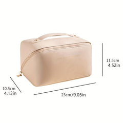 Zipper Makeup Bag Solid Cosmetic Bag Travel Storage Toiletry Wash Bag