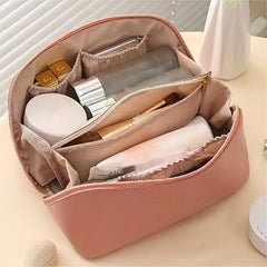 Zipper Makeup Bag Solid Cosmetic Bag Travel Storage Toiletry Wash Bag