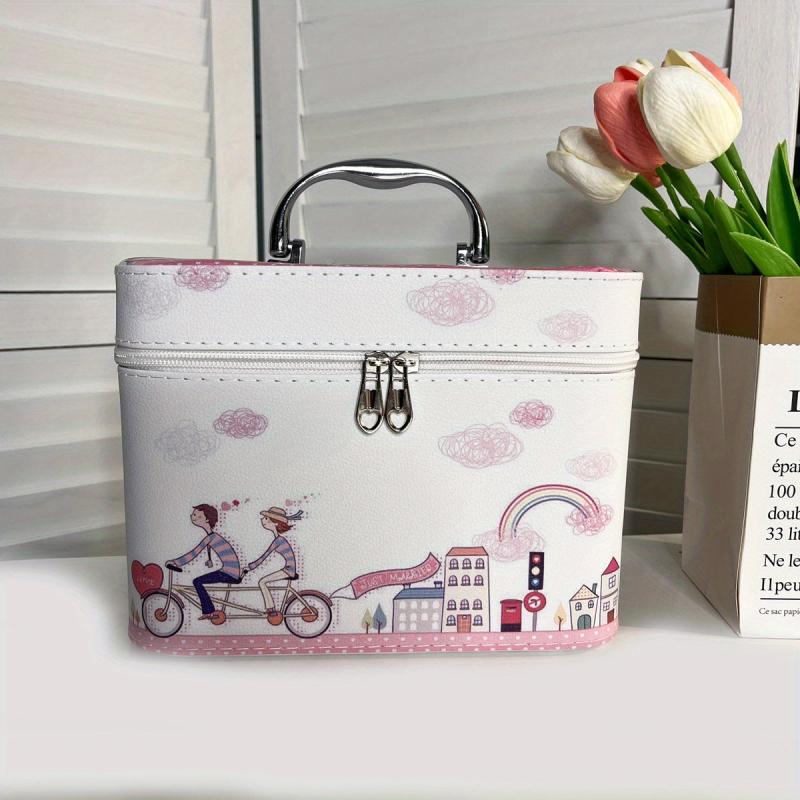 Travel Cosmetic Zipper Satchel Bag Lightweight Versatile Storage Handbag
