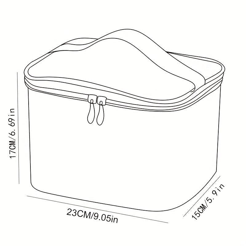Travel Cosmetic Zipper Satchel Bag Lightweight Versatile Storage Handbag