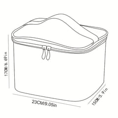 Travel Cosmetic Zipper Satchel Bag Lightweight Versatile Storage Handbag