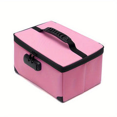 Lockable Travel Makeup Case Large Capacity Toiletry Wash Bag