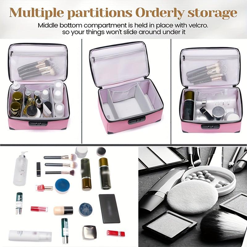 Lockable Travel Makeup Case Large Capacity Toiletry Wash Bag