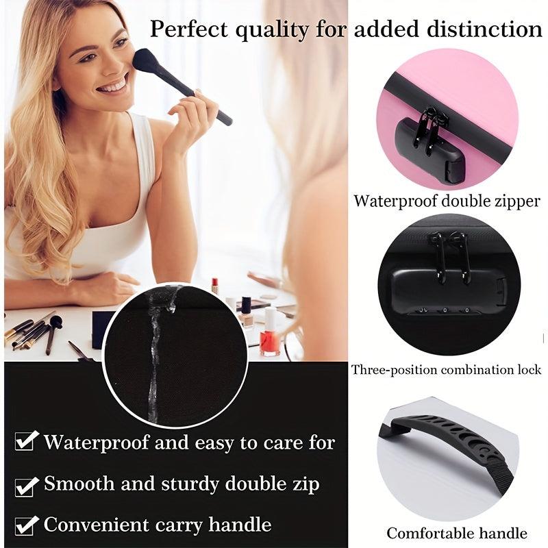 Lockable Travel Makeup Case Large Capacity Toiletry Wash Bag