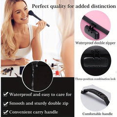Lockable Travel Makeup Case Large Capacity Toiletry Wash Bag