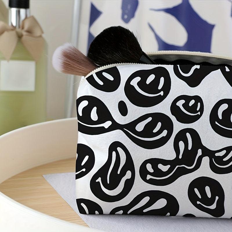 Funny Face Travel Cosmetic Bag Makeup Brush & Lipstick Storage Bag