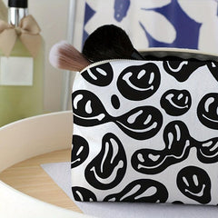 Funny Face Travel Cosmetic Bag Makeup Brush & Lipstick Storage Bag
