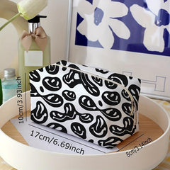 Funny Face Travel Cosmetic Bag Makeup Brush & Lipstick Storage Bag