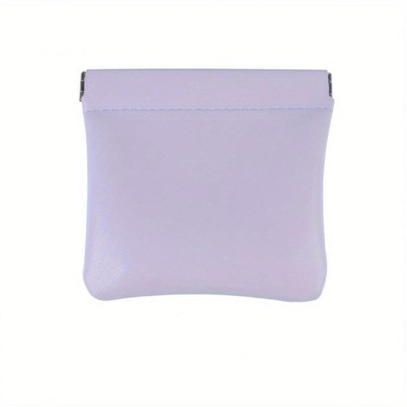 Mini Self Closing Makeup Bag PU Leather Travel Cosmetics Bag