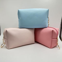 Portable Travel Cosmetic Bag PU Leather Toiletry Bag