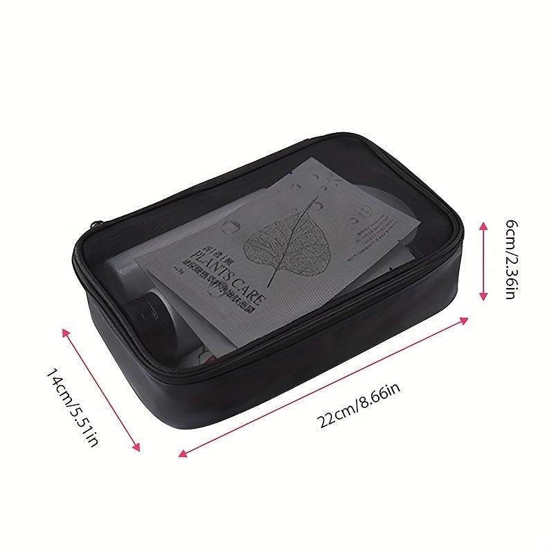 Mesh Breathable Makeup Bag - Portable Travel Storage - Women's Toiletry Bag