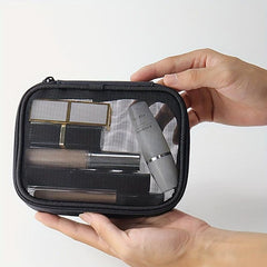 Mesh Breathable Makeup Bag - Portable Travel Storage - Women's Toiletry Bag