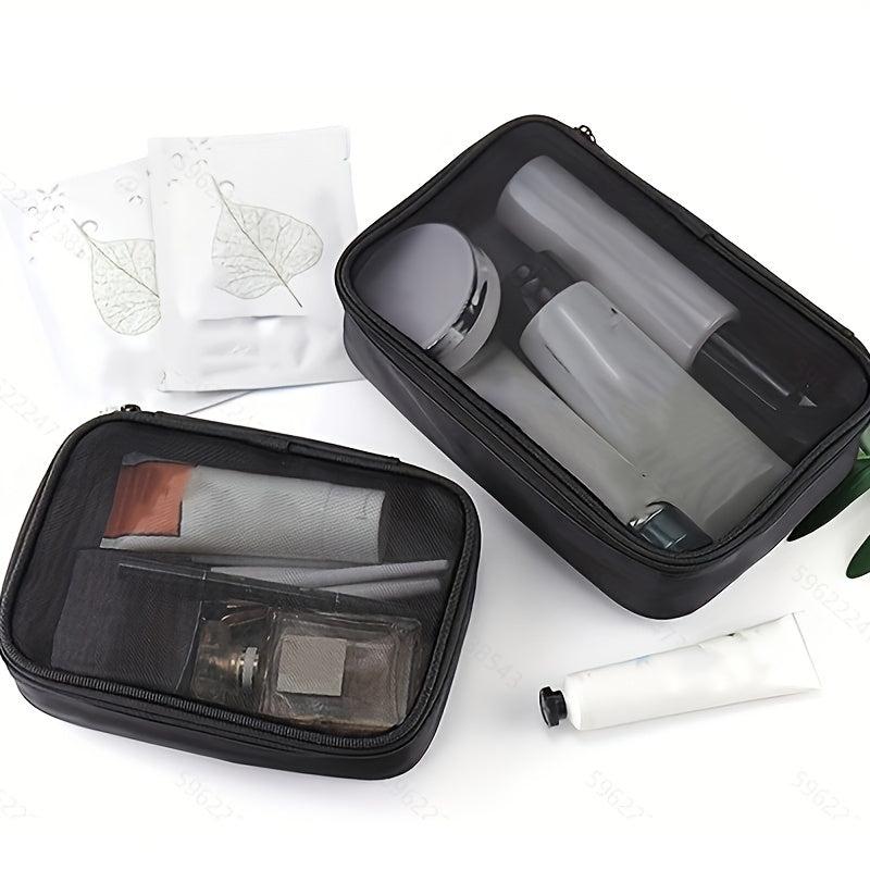 Mesh Breathable Makeup Bag - Portable Travel Storage - Women's Toiletry Bag