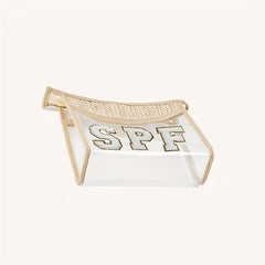 Chenille Letter Pattern Cosmetic Bag Zipper Clutch Makeup Pouch