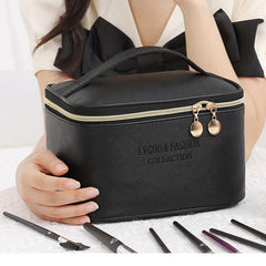Portable Zipper Cosmetic Bag with Handle