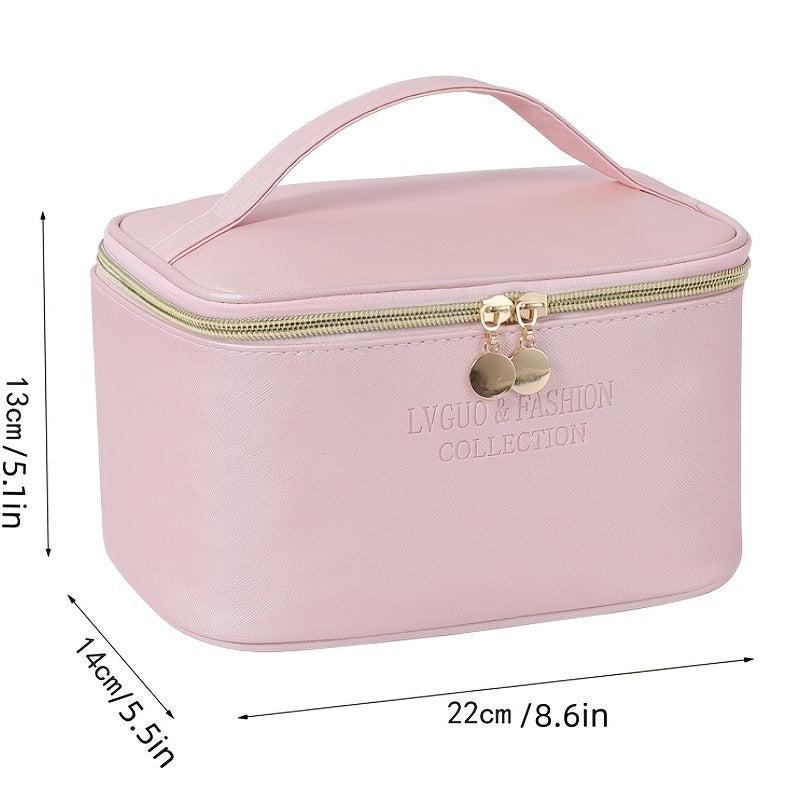 Portable Zipper Cosmetic Bag with Handle