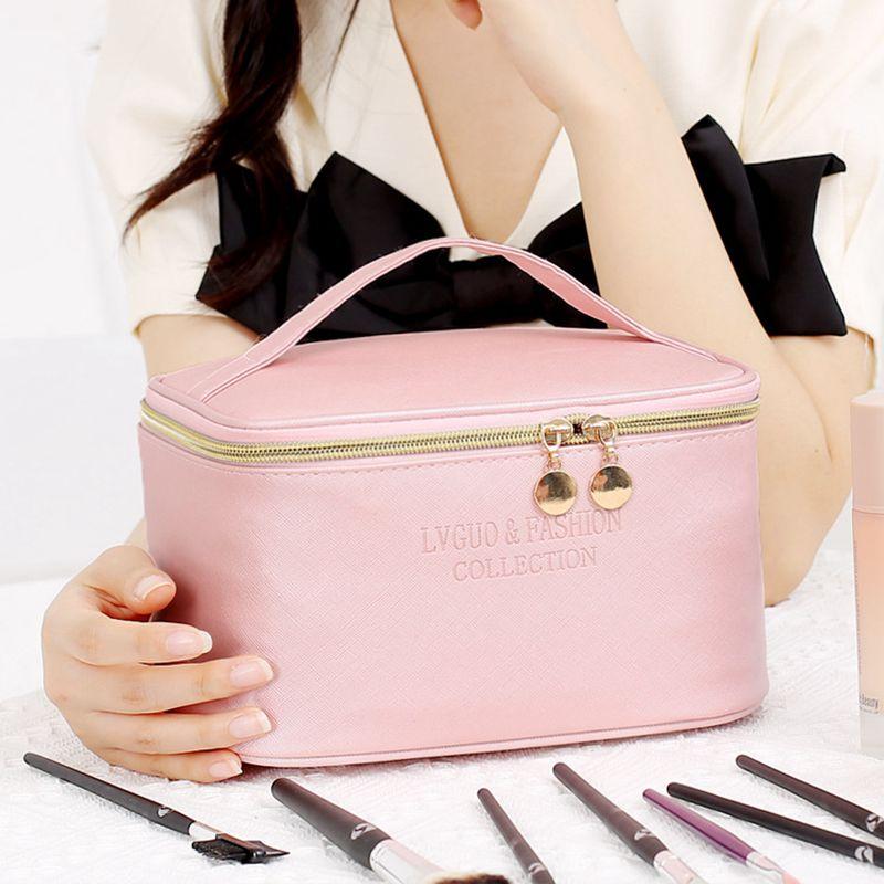 Portable Zipper Cosmetic Bag with Handle