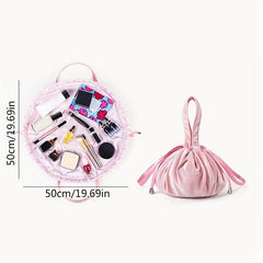 Velvet Bunny Ears Cosmetic Bag Travel Toiletry Bag