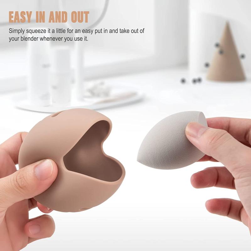 Makeup Sponge Holder Silicone Waterproof Beauty Case