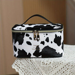 Cow Pattern Cosmetic Bag Travel Storage Portable Toiletry Wash Bag