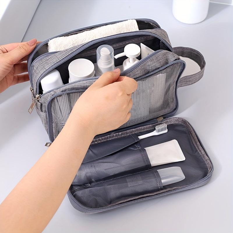 Portable Travel Toiletry Bag Zipper Cosmetic Organizer
