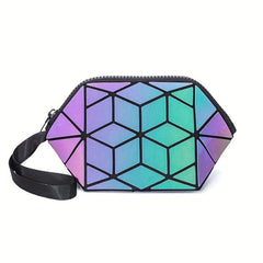 Geometric Pattern Cosmetic Bag Crossbody Tote