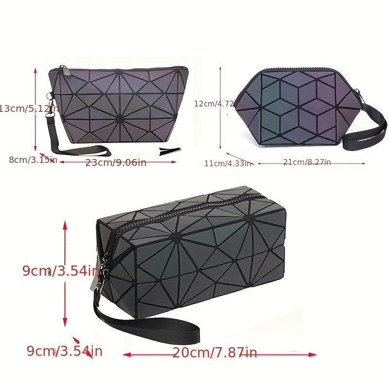 Geometric Pattern Cosmetic Bag Crossbody Tote