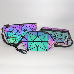 Geometric Pattern Cosmetic Bag Crossbody Tote