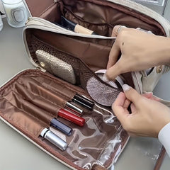 Large Capacity Portable Cosmetic Bag Makeup Pouch Lightweight Toiletry Wash Bag