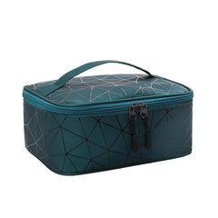 Geometric Pattern Makeup Zipper Bag Lightweight Cosmetic Toiletry Wash Bag