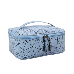 Geometric Pattern Makeup Zipper Bag Lightweight Cosmetic Toiletry Wash Bag