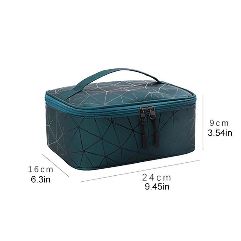 Geometric Pattern Makeup Zipper Bag Lightweight Cosmetic Toiletry Wash Bag