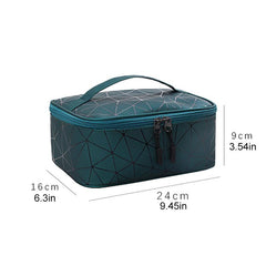 Geometric Pattern Makeup Zipper Bag Lightweight Cosmetic Toiletry Wash Bag