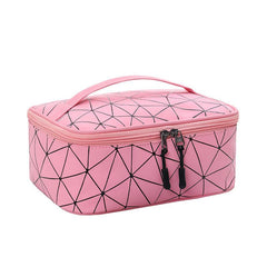 Geometric Pattern Makeup Zipper Bag Lightweight Cosmetic Toiletry Wash Bag