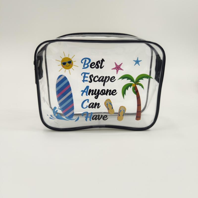 Clear Waterproof Square Cosmetic Bag Plastic Makeup Storage Organizer
