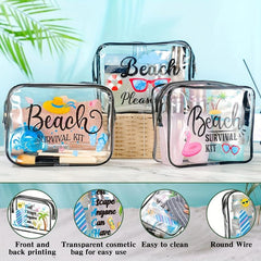 Clear Waterproof Square Cosmetic Bag Plastic Makeup Storage Organizer