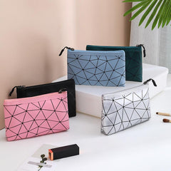 Geometric Pattern Storage Makeup Bag Lightweight Travel Cosmetic Bag