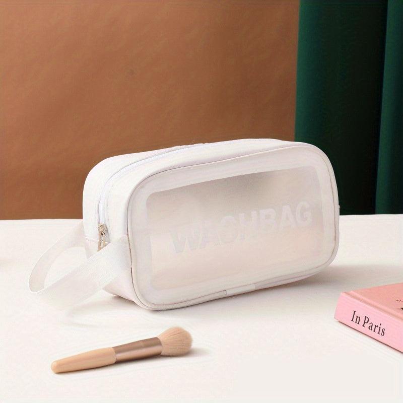 Letter Pattern Makeup Bag Transparent Toiletry Wash Bag