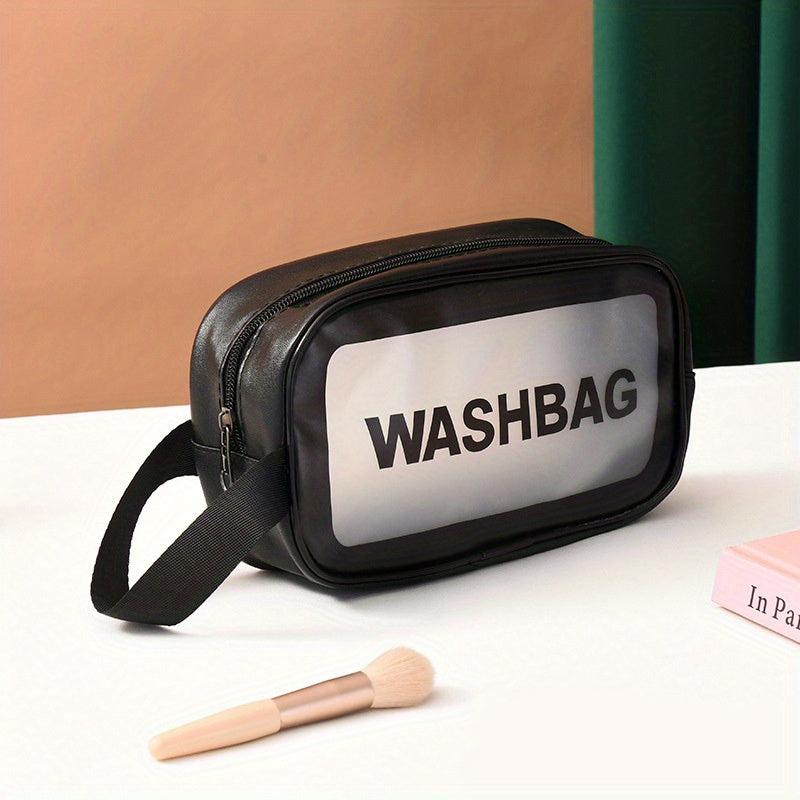 Letter Pattern Makeup Bag Transparent Toiletry Wash Bag