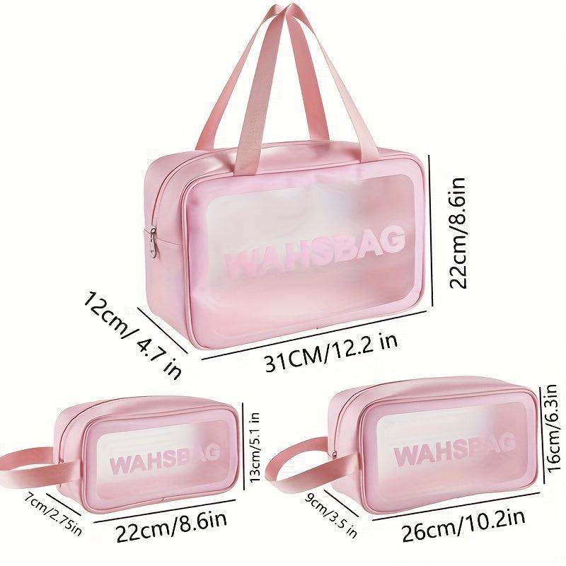Letter Pattern Makeup Bag Transparent Toiletry Wash Bag