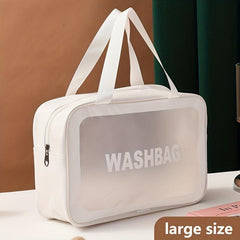 Letter Pattern Makeup Bag Transparent Toiletry Wash Bag