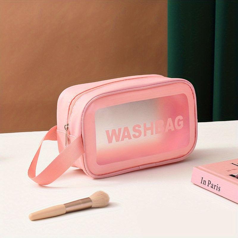 Letter Pattern Makeup Bag Transparent Toiletry Wash Bag