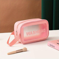 Letter Pattern Makeup Bag Transparent Toiletry Wash Bag