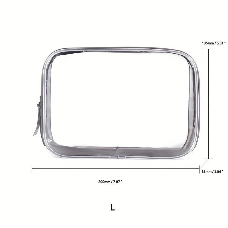 Transparent Zipper Cosmetic Bag Makeup Organizer Portable Waterproof Bag