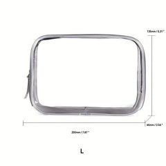 Transparent Zipper Cosmetic Bag Makeup Organizer Portable Waterproof Bag