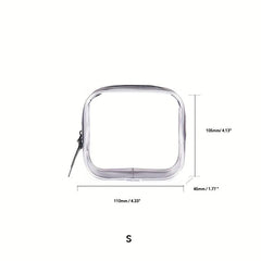 Transparent Zipper Cosmetic Bag Makeup Organizer Portable Waterproof Bag