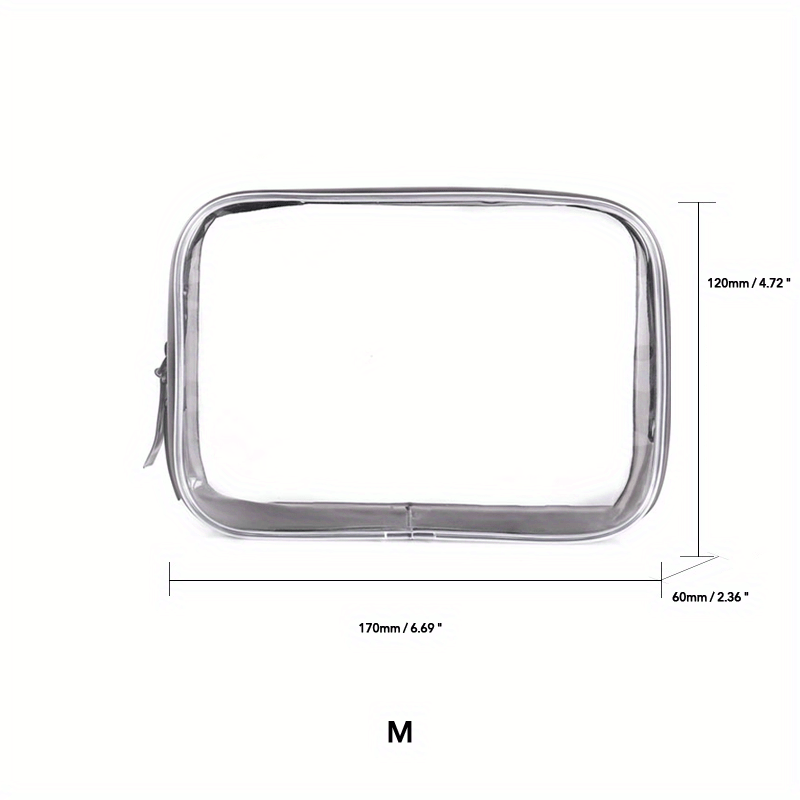 Transparent Zipper Cosmetic Bag Makeup Organizer Portable Waterproof Bag