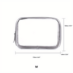 Transparent Zipper Cosmetic Bag Makeup Organizer Portable Waterproof Bag
