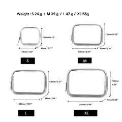Transparent Zipper Cosmetic Bag Makeup Organizer Portable Waterproof Bag