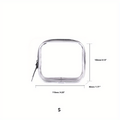 Transparent Zipper Cosmetic Bag Makeup Organizer Portable Waterproof Bag